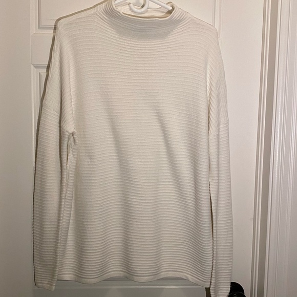 French Connection White Cozy Oversize Cowl Neck Sweater - Picture 2 of 12